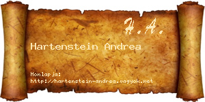Hartenstein Andrea névjegykártya